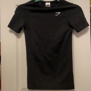 Vital Seamless Black Gymshark tee